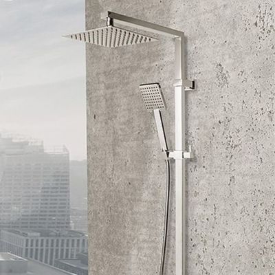Rea Lucas zestaw wannowo-prysznicowy ścienny z deszczownicą chrom-biały REA-P0221