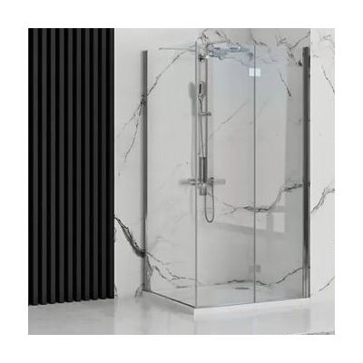 Rea Molier Chrom kabina prysznicowa 100x80 cm prostokątna chrom/szkło przezroczyste REA-K6371/REA-K8534