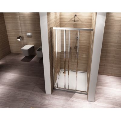 Rea Alex drzwi prysznicowe 120 cm 3-elementowe chrom/szkło przezroczyste REA-K0921