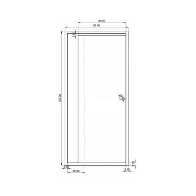 Rea Wiktor drzwi prysznicowe 80-100 cm wahadłowe chrom/szkło przezroczyste REA-K0548