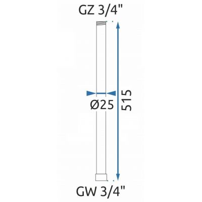 Rea przedłużka do zestawu natryskowego chrom REA-K0881