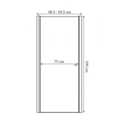Rea Open Space drzwi prysznicowe 90 cm 1-skrzydłowe lewe szkło transparentne REA-K0988