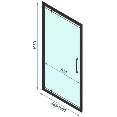 Rea Rapid Swing drzwi prysznicowe 100 cm uchylne złoty szczotkowany/szkło przezroczyste REA-K2503