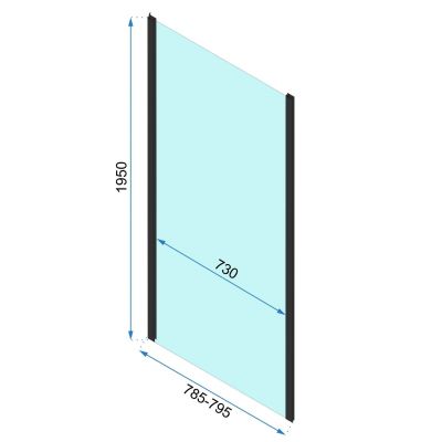 Rea Rapid ścianka prysznicowa 80 cm złoty szczotkowany/szkło przezroczyste REA-K4704