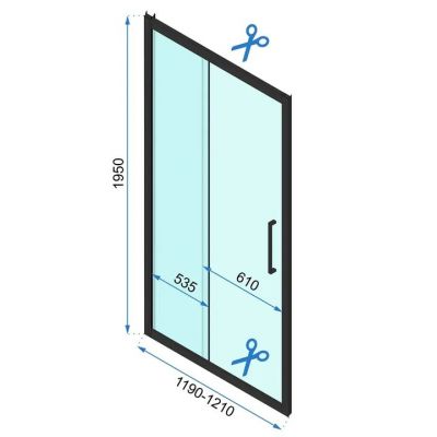 Rea Rapid Slide drzwi prysznicowe 120 cm rozsuwane REA-K4709