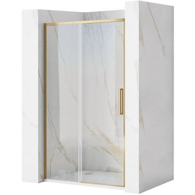 Rea Rapid Slide Gold Brush drzwi prysznicowe 100 cm złoty szczotkowany/szkło przezroczyste REA-K4707