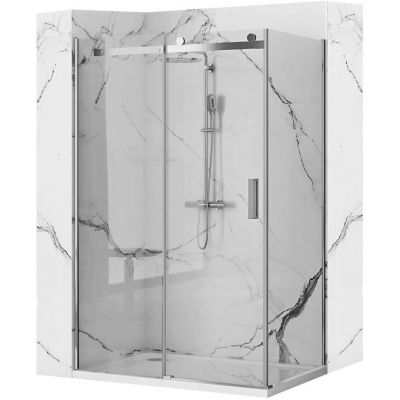 Rea Nixon-2 kabina prysznicowa 130x100 cm prostokątna lewa chrom/szkło przezroczyste REA-K5004/REA-K5014