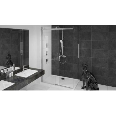 Rea Nixon-2 kabina prysznicowa 140x80 cm prostokątna lewa chrom/szkło przezroczyste REA-K5006/REA-K5010