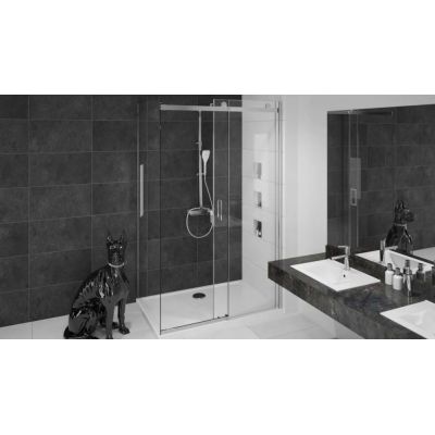 Rea Nixon-2 kabina prysznicowa 140x100 cm prostokątna prawa chrom/szkło przezroczyste REA-K5007/REA-K5014