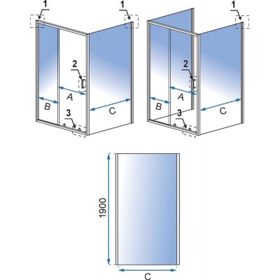 Rea Slide Pro drzwi prysznicowe 130 cm REA-K5306