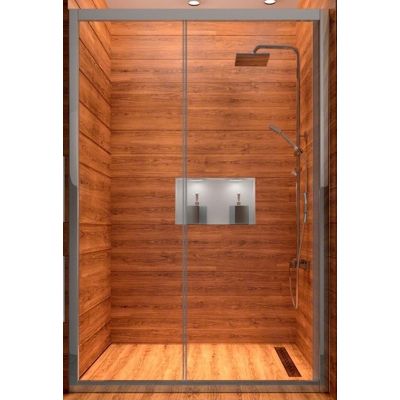 Rea Slide N drzwi prysznicowe 150 cm wnękowe szkło przezroczyste REA-K0197