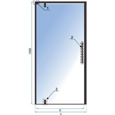 Rea Rapid Swing drzwi prysznicowe 90 cm czarny półmat/szkło przezroczyste REA-K6409
