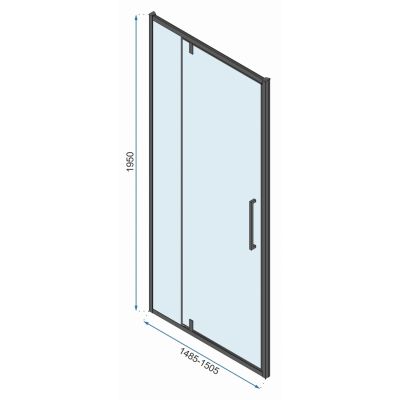 Rea Rapid Swing drzwi prysznicowe 150 cm szkło przezroczyste REA-K6416