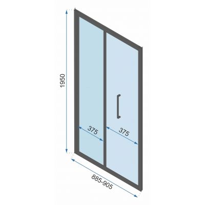 Rea Rapid Fold kabina prysznicowa 90x100 cm prostokątna czarny półmat/szkło przezroczyste REA-K6419/REA-K6423