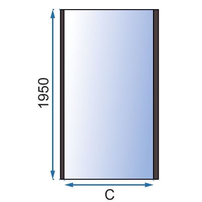 Rea Rapid ścianka prysznicowa 80 cm boczna czarny/szkło przezroczyste REA-K6421