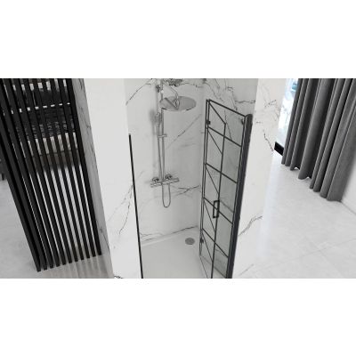 Rea Molier Black drzwi prysznicowe 100 cm czarny półmat/szkło przezroczyste REA-K6963