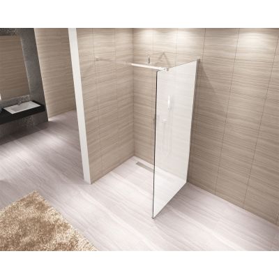 Rea Aero Mat ścianka prysznicowa 80 cm stała szkło mat REA-K7598