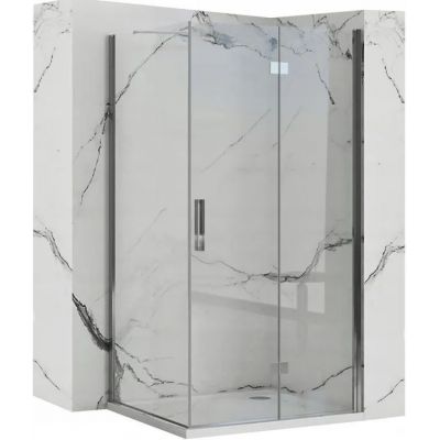 Rea Molier Chrom kabina prysznicowa 90x80 cm prostokątna chrom/szkło przezroczyste REA-K8539/REA-K8534