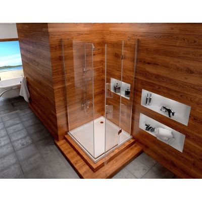 Rea Megan U kabina prysznicowa 120x90 cm prostokątna szkło transparentne REA-K8735