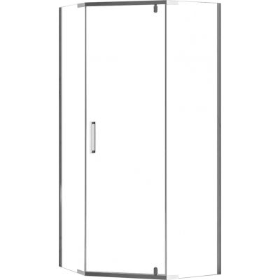 Outlet - Rea Axin kabina prysznicowa 90x90 cm pięciokątna chrom/szkło przezroczyste REA-K8779
