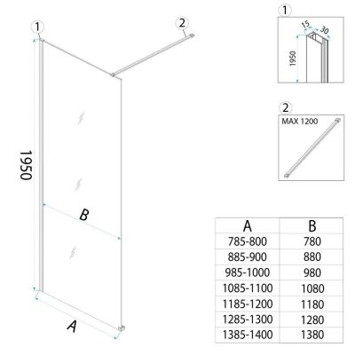 Rea Flexi ścianka prysznicowa walk-in 120 cm miedź szczotkowany/szkło brązowe REA-K9970