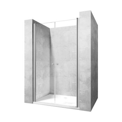 Rea Western Space N2 drzwi prysznicowe 80 cm wahadłowe chrom/szkło przezroczyste REA-K9992