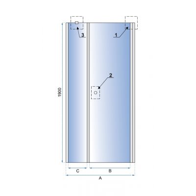 Rea Multi Space N drzwi prysznicowe 100 cm wnękowe szkło przezroczyste REA-K9650