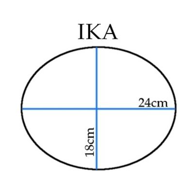 Rea Ika deszczownica 24x18 cm owalna chrom REA-P0210