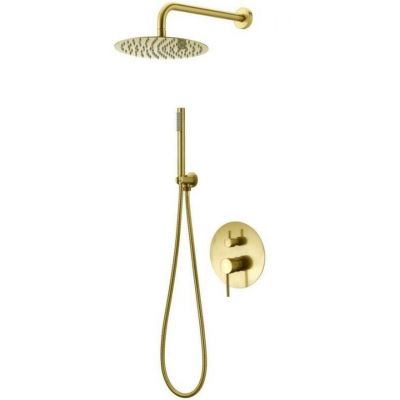 Rea Lungo Gold zestaw prysznicowy podtynkowy złoty REA-P4110