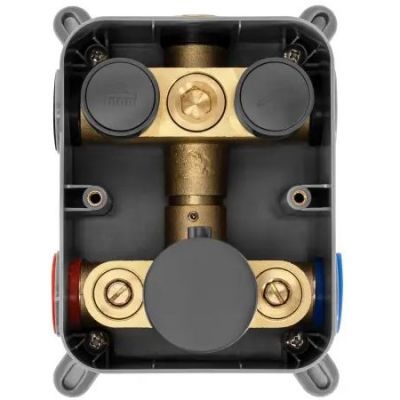 Rea Lungo zestaw prysznicowy podtynkowy termostatyczny tytan REA-P6385