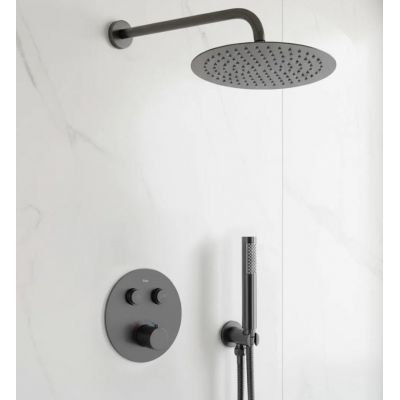 Rea Lungo zestaw prysznicowy podtynkowy termostatyczny tytan REA-P6385