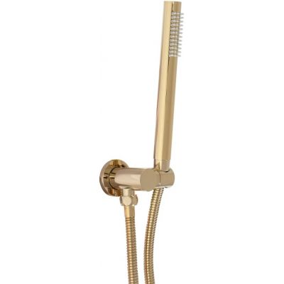 Rea Lungo zestaw prysznicowy podtynkowy termostatyczny z deszczownicą złoty REA-P6714