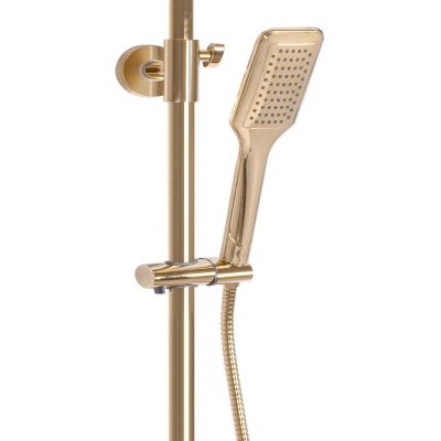 Rea Tom zestaw prysznicowy ścienny termostatyczny z deszczownicą złoty REA-P7102