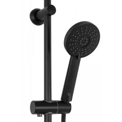 Rea Bliss zestaw prysznicowy ścienny termostatyczny z deszczownicą czarny mat REA-P8804