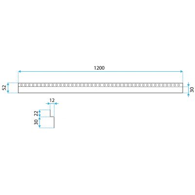 Rea listwa brodzikowa czołowa nikiel szczotkowany REA-K4307
