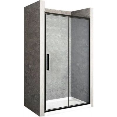Rea Rapid Fold drzwi prysznicowe 100 cm czarny półmat/szkło przezroczyste REA-K6420