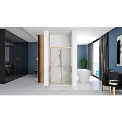 Rea Solar Gold drzwi prysznicowe 100 cm jasnozłoty/szkło przezroczyste REA-K6547
