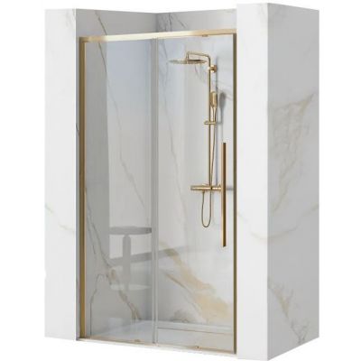 Rea Solar Gold drzwi prysznicowe 120 cm jasnozłoty/szkło przezroczyste REA-K6548