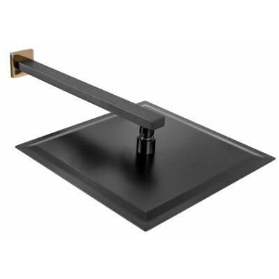 Rea Soho Black Gold zestaw prysznicowy podtynkowy czarny mat/złoty REA-P6950