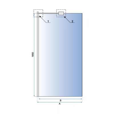 Rea Flexi ścianka prysznicowa 80 cm wolnostojąca profile chrom REA-K1901