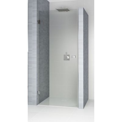 Riho Scandic NXT X101 drzwi prysznicowe 90 cm wnękowe lewe czarny mat/szkło przezroczyste G001005121