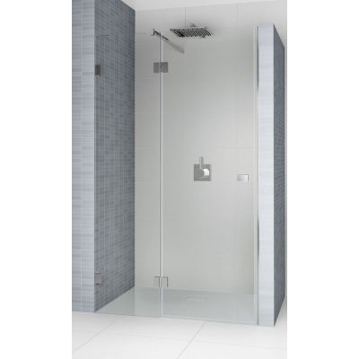 Riho Scandic NXT X104 drzwi prysznicowe 120 cm wnękowe lewe czarny mat/szkło przezroczyste G001025121