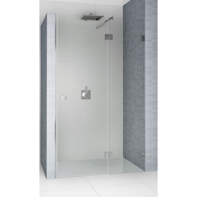 Riho Scandic NXT X104 drzwi prysznicowe 90 cm wnękowe prawe czarny mat/szkło przezroczyste G001022121