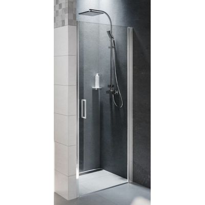 Riho Novik Z101 drzwi prysznicowe 90 cm wnękowe chrom błyszczący/szkło przezroczyste G003002120