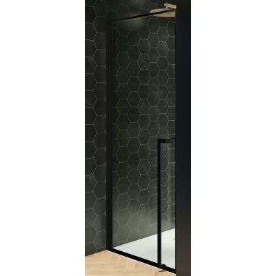 Riho Lucid GD101 drzwi prysznicowe 90 cm wnękowe czarny mat/szkło przezroczyste GD109B000