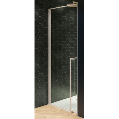 Riho Lucid GD101 drzwi prysznicowe 80 cm wnękowe biały mat/szkło przezroczyste G005001122
