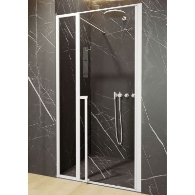 Riho Lucid GD104 drzwi prysznicowe 110 cm wnękowe biały mat/szkło przezroczyste G005004122