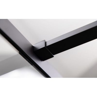Riho Grid GB404 kabina prysznicowa 120 cm typu Walk-in czarny mat/szkło przezroczyste GB3120030