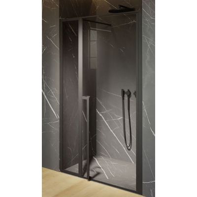 Riho Lucid GD104 drzwi prysznicowe 110 cm wnękowe czarny mat/szkło przezroczyste G005004121