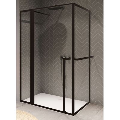 Riho Lucid GD203 kabina prysznicowa 110x100 cm prostokątna czarny mat/szkło przezroczyste G005018121